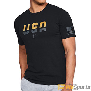 [Under Armour] 언더아머 UA 프리덤 루즈핏 USA 반팔 티셔츠 123-001 블랙