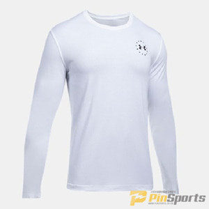 [Under Armour] 언더아머 로고 루즈핏 UA 프리덤 플래그 긴팔 티셔츠 259 화이트