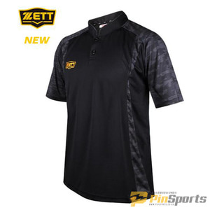 [ZETT] 제트 스포츠 신형 카라 반팔 티셔츠 BOTK-840 블랙