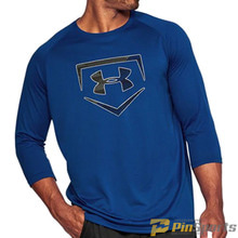 [Under Armour] 언더아머 UA 플레이트 로고 7부 루즈핏 반팔 티셔츠 619-400 블루