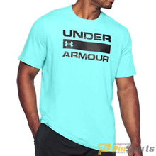 [Under Armour] 언더아머 UA 팀 이슈 언더아머 워드마크 루즈핏 반팔 티셔츠 002-425 에메랄드블루