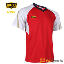 [ZETT] 제트 스포츠 하계 반팔 티셔츠 BOTK-650  레드
