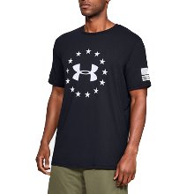 [Under Armour] 언더아머 UA 루즈핏 프리덤 로고 반팔 티셔츠 351-001 블랙