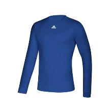 [ADIDAS] 아디다스 로고 크리에이터 롱 슬리브 탑 트레이닝 경량 긴팔 티셔츠 0125 블루